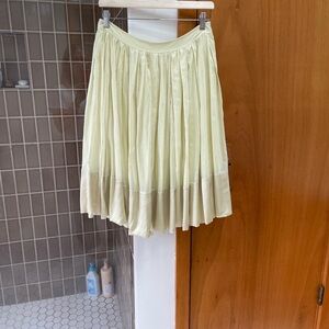 Burberry Light Yellow Midi Skirt